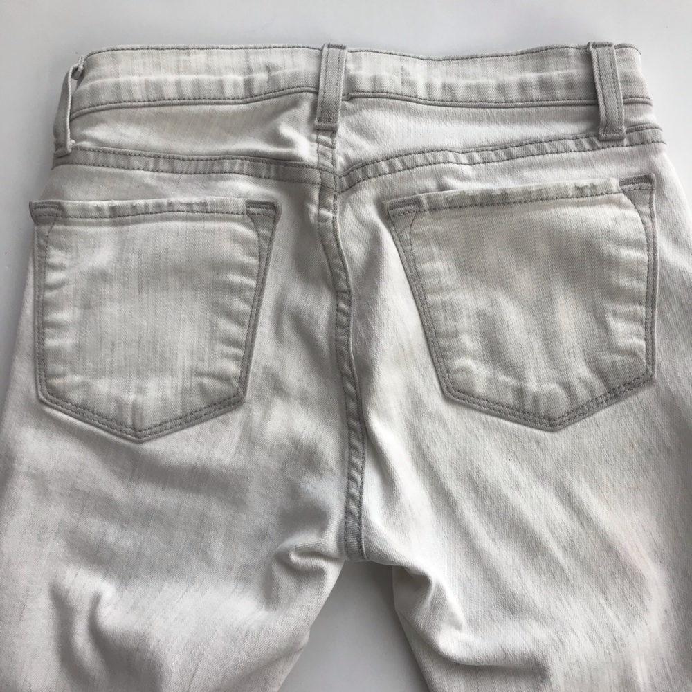 J Brand White Distressed Acid Wash Skinny Jeans - Picture 4 of 6